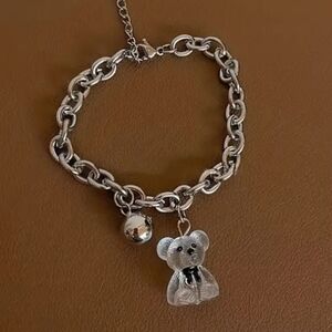 White Bear Charm Bracelet